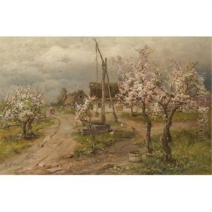 Landscape With Trees In Blossom