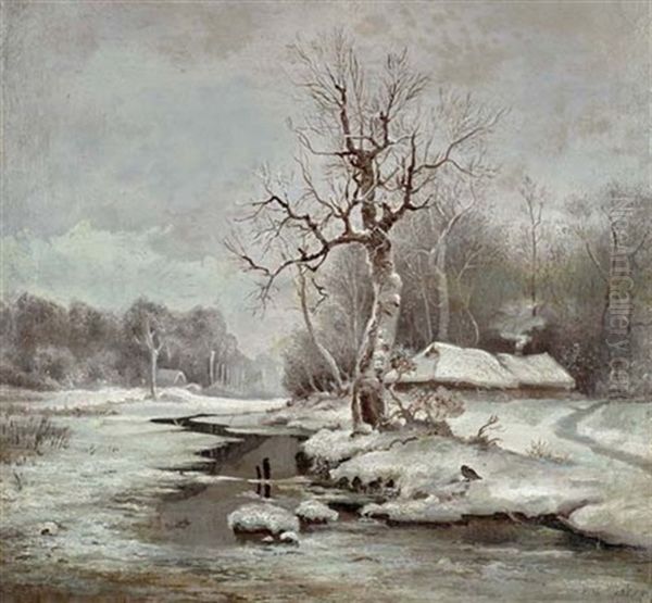 Flusslandschaft Im Winter - view 1