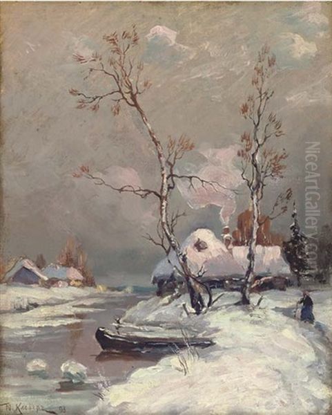 Riverside Cottages In The Snow (in Collab. W/studio) - view 1