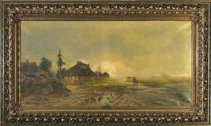 Weite Herbstlandschaft Mit Einem Gehoft