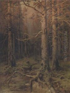 Forest Landscape by Yuliy Yulevich (Julius) Klever