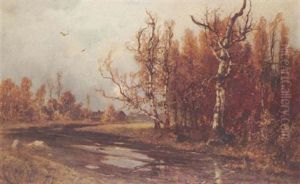Woodland Landscape With River Woodland Landscape With River