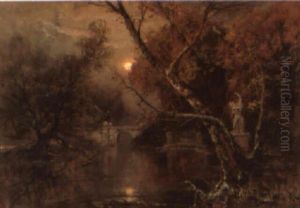 A Moonlit River Landscape A Moonlit River Landscape