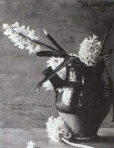 Still Life Of Hyacinths In An Earthenware Pitcher