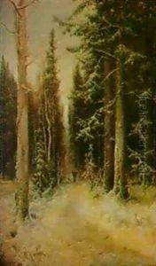 Risbarerska I Vinterskog Risbarerska I Vinterskog