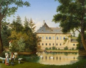 Schloss Laudon In Wien by Eduard Klieber