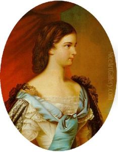 Kaiserin Elisabeth Von Osterreich Mit Blauem Schal Kaiserin Elisabeth Von Osterreich Mit Blauem Schal