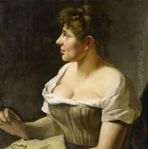 Portrat Einer Jungen Dame by Eugen Johann Georg Klimsch