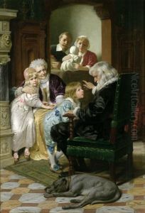 Jugendalter - Der Besuch Der Groseltern by Eugen Johann Georg Klimsch