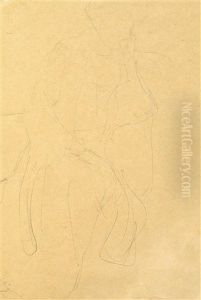 A Seated Female Figure Propped Up On Her Left Elbow A Seated Female Figure Propped Up On Her Left Elbow