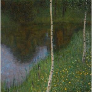 Seeufer Mit Birken (lakeshore With Birches) by Gustav Klimt