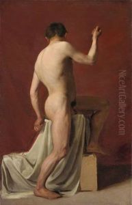 Mannliche Akt (study) by Gustav Klimt