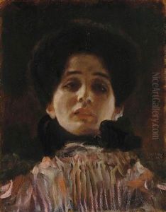 Damenbildnis En Face (portrait Of A Lady)