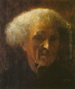Studienkopf by Gustav Klimt