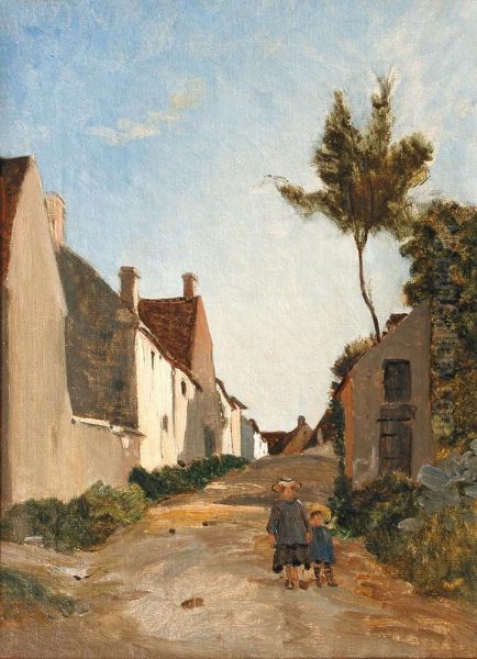 Deux Enfants Dans Un Village - view 1