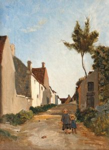 Deux Enfants Dans Un Village
