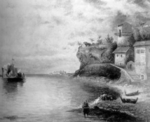 Sudlandischer Fischerort An Einer Steilkuste by Fritz Klingelhoefer