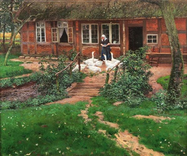 Farmyard With Geese - view 1