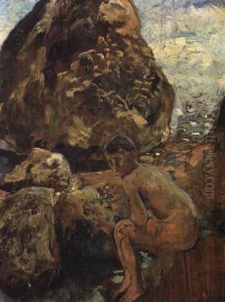 Frau In Den Klippen - view 1