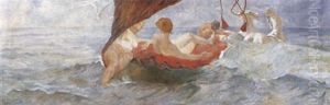 Venus Im Muschelwagen by Max Klinger