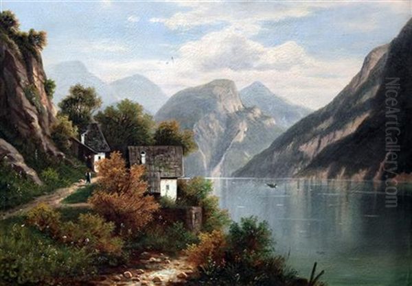 Swiss Lake Scene - view 1