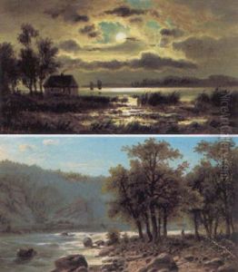 Maneskinsnat Ved Donau by Hermann Klingsboegl