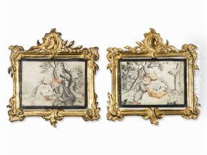 Court Couples (2 Works) by Karl-Gustav Klingstedt