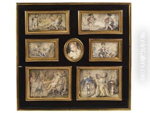 Jeux D'enfants (7 Works In 1 Frame; Various Sizes) by Karl-Gustav Klingstedt
