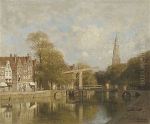 A View Of Delft With The Nieuwe Kerk In The Distance