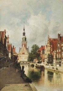 A View Of The Luttik Oudorp With The Waagtoren, Alkmaar