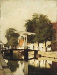 De Burgwal Met De Hagebrug Te Haarlem