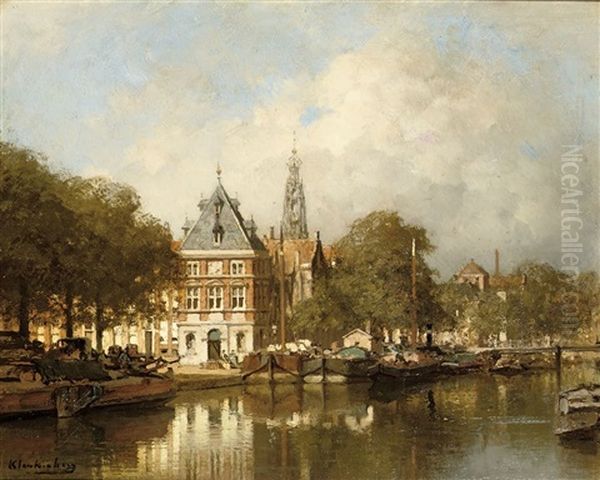 De Waag Aan Het Spaarne Te Haarlem (view Of The River Spaarne With The Waagtoren Beyond, Haarlem) - view 1