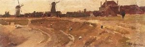 Hollandisches Kustendorf by Johannes Christiaan Karel Klinkenberg
