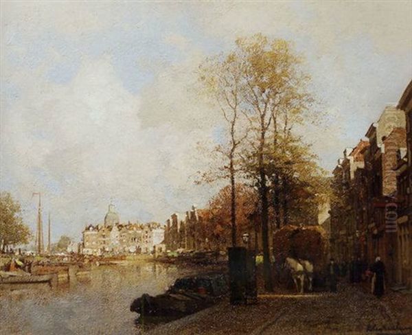 Along A Canal, Leiden - view 1