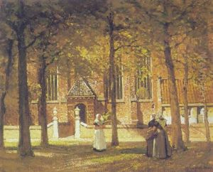 Women In Front Of A Church, Zeeland
