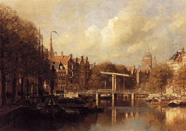A View In Amsterdam With The St. Nicolaaskerk In The Distance - view 1
