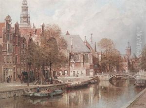 The Oude Zijds Achterburgwal, The Oude Kerk And St. Nicolaaskerk, Amsterdam