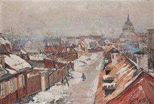 Stigbergsgatan, Sodermalm, Stockholm With Katarina Church by Hilma af Klint