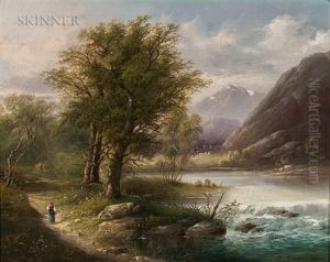 Zirknitzer See, Karnthen by Mikhail Konstantinovich Klodt