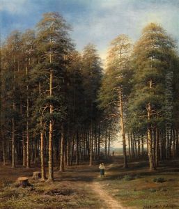 In The Forest by Mikhail Konstantinovich Klodt