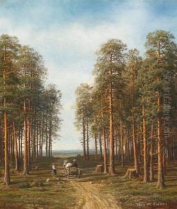 Path Through The Pine Forest by Mikhail Konstantinovich Klodt