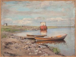 Paysage A La Riviere by Nikolai Alexandrovich Klodt