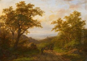 Wooded Landscape With A View Of The Rhine River Valley