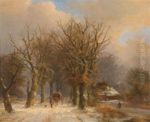 Winter Landscape With Horse And Cart Winter Landscape With Horse And Cart