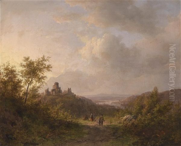 Wanderer In Weiter Landschaft - view 1
