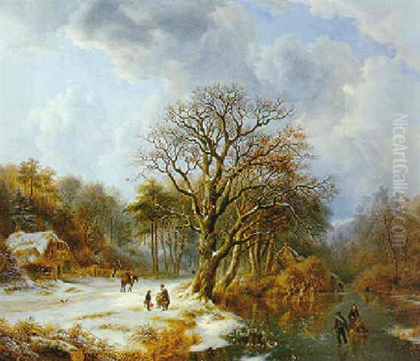 A Winter Landscape With Skaters - view 1