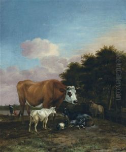 Paysage Avec Taureau Et Chevres Paysage Avec Taureau Et Chevres