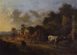 Heimkehrendes Bauernpaar by Albert Jansz Klomp