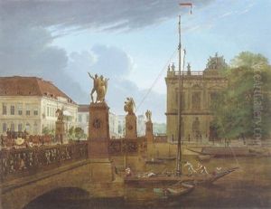 View Of Schlosbrucke And Zeughaus by Friedrich Wilhelm Klose