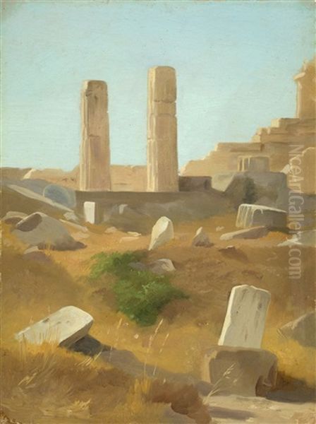 Saulen Des Parthenon Auf Der Akropolis - view 1